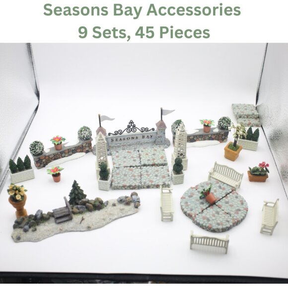Department 56: Seasons Bay: Park Set Part 2: Vintage/Retired 45 Pieces
